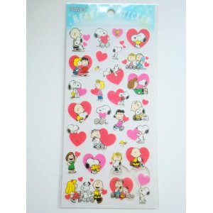 Photo: Peanuts Snoopy Stickers Charlie Brown heart blue Brand-New