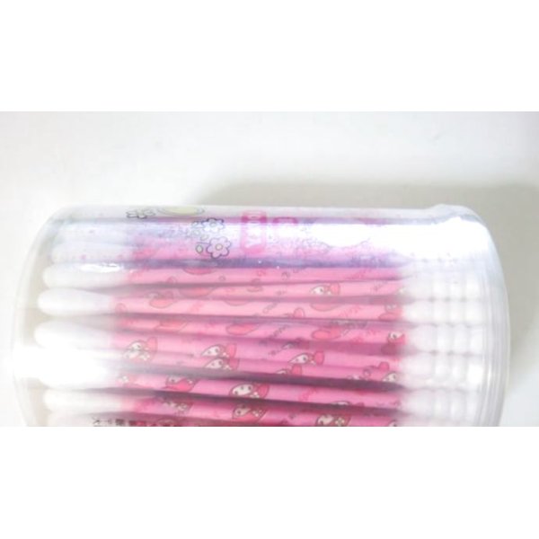 Photo2: Sanrio My Melody cotton swab ear bud q-tip 100 pcs set Brand New (2)