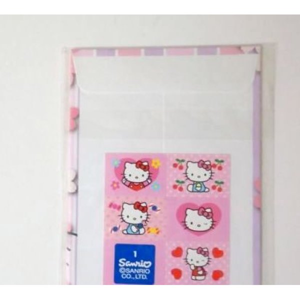 Photo2: Sanrio Hello Kitty mini envelopes sakura kimono pink Brand New (2)