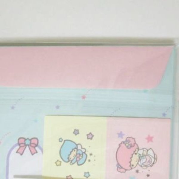 Photo2: Sanrio Little Twin Stars Kiki & Lala mini envelopes Brand New (2)