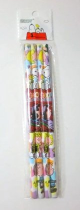 Photo: Peanuts Snoopy Woodstock Shroeder Lucy Linus Sally Pencils 4set Brand New