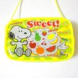 Photo1: Peanuts Snoopy Mini Vinyl Pouch Yellow Brand New (1)