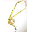 Photo1: Sanrio Gudetama Egg Name ID Card Holder Neck Strap lanyard Yellow New (1)