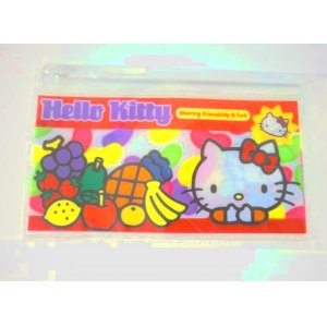 Photo: Sanrio Hello Kitty slide fastener vinyl pouch Bag for makeup stationary etc... New