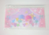 Photo: Sanrio Little Twin Stars Kiki & Lala slide fastener vinyl pouch Bag for makeup stationary etc... New