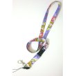 Photo1: Disney Princess Cinderella Rapunzel Ariel ID Card Holder Neck Strap lanyard purple New (1)