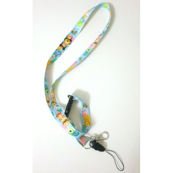 Photo1: Disney Tsum Tsum Mickey Minnie Mouse Stitch...ID Card Holder Neck Strap lanyard blue (1)