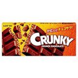 Photo: Lotte Crunky flour puff contained milk chocolate crunch sweets New