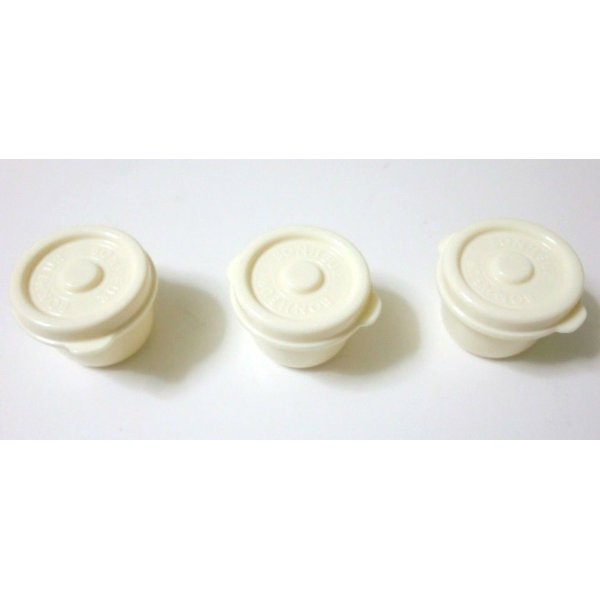 Photo3: Bento Lunch Box Accessory Mayo Mayonnaise Sauce  Mini Cup white 3 pcs set 18 ml S Brand-New (3)