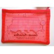 Photo2: Sanrio Characters Hello Kitty My Melody Little Twin Stars etc... Pouch Mesh Bag Red Brand New (2)