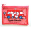 Photo1: Sanrio Characters Hello Kitty My Melody Little Twin Stars etc... Pouch Mesh Bag Red Brand New (1)