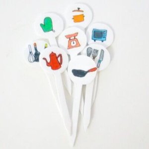 Photo: Bento Lunch Box Accessory Food Picks Cooking 8 pcs party gift Brand-New