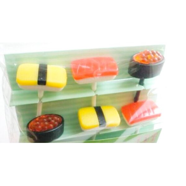 Photo2: Bento Lunch Box Accessory Food Picks Sushi 6 pcs Brand-New (2)