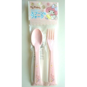 Photo: Sanrio My Melody Spoon Fork set Bento Lunch Party New