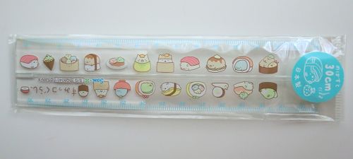 Photo1: San-X Sumikko Gurashi Folding Ruler Sushi Blue 30cm Brand New (1)