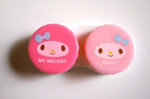 Photo1: Sanrio My Melody Mymelo Contact Lens Case Brand New (1)