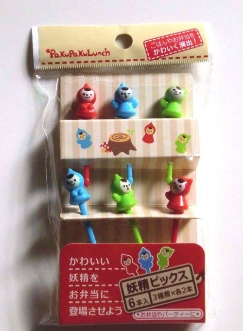 Photo1: Bento Lunch Box Accessory Fairy Food Picks 6 pcs Brand-New (1)