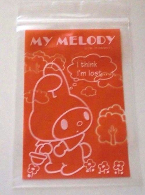 Photo1: Sanrio My Melody Plastic Ziplock Bags S 15 pcs Red Brand New (1)