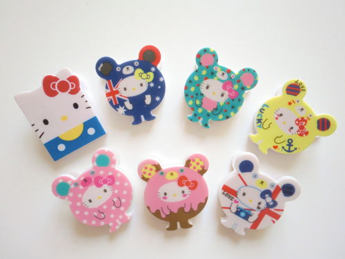 Photo1: Sanrio Hello Kitty Clips 7pcs set Brand New (1)