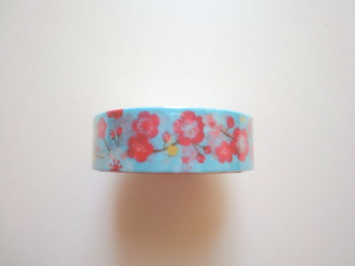 Photo1: Decorative Craft Washi Masking Tape Sticker Ume Japan Blue Brand New (1)