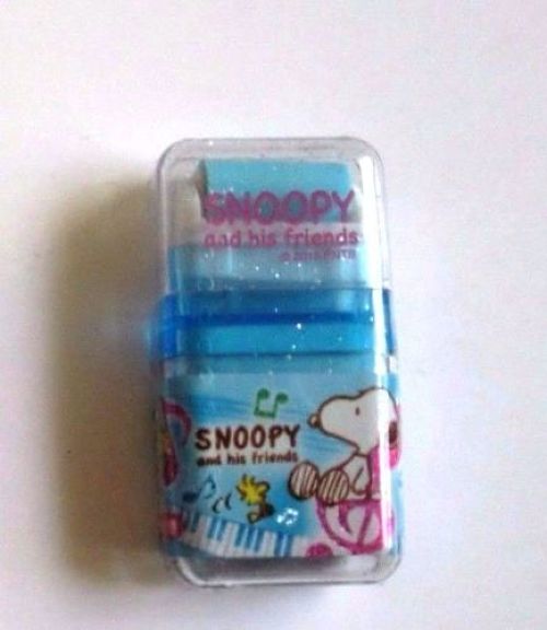 Photo1: Peanuts Snoopy Roller Eraser Brand New Blue (1)