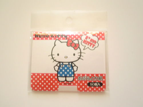 Photo1: Sanrio Hello Kitty Face oil blotting paper Brand New (1)