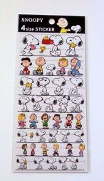 Photo1: Peanuts Snoopy 4 Size Sticker Brand New (1)