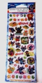 Photo1: Disney Stitch Vinyl Glitter Sticker Brand-New (1)