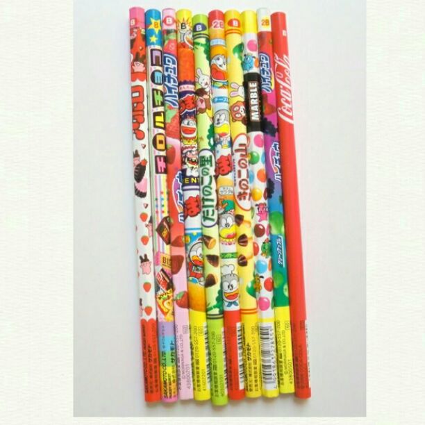 Photo1: Japanese Sweets Design Pencil set hichew Takenokonosato etc New (1)