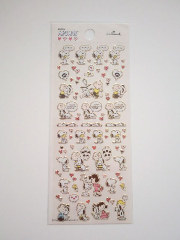 Photo1: Peanuts Snoopy Vinyl Stickers Brand New (1)