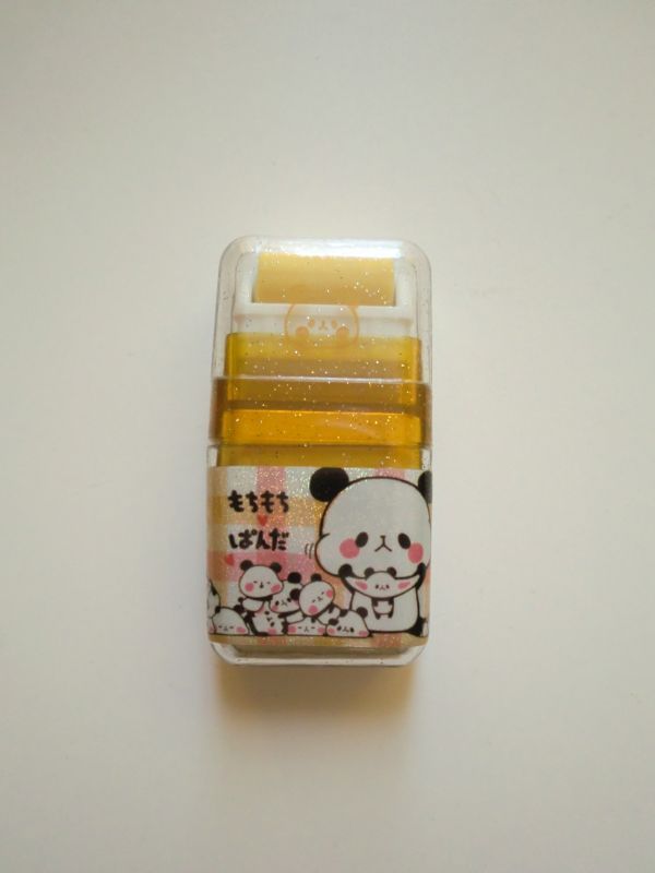 Photo1: Mochi mochi panda Roller Eraser Brand New Yellow (1)