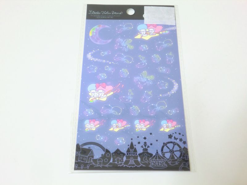 Photo1: Sanrio Little Twin Stars Kiki & Lala Stickers Twinkling Night Brand new (1)