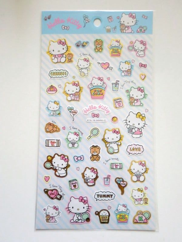 Photo1: Sanrio Hello Kitty stickers sports tennis Brand New  (1)