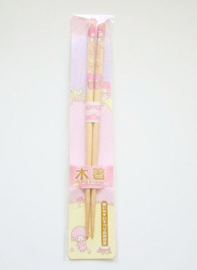 Photo1: Sanrio My Melody Wooden Chopsticks Brand New (1)