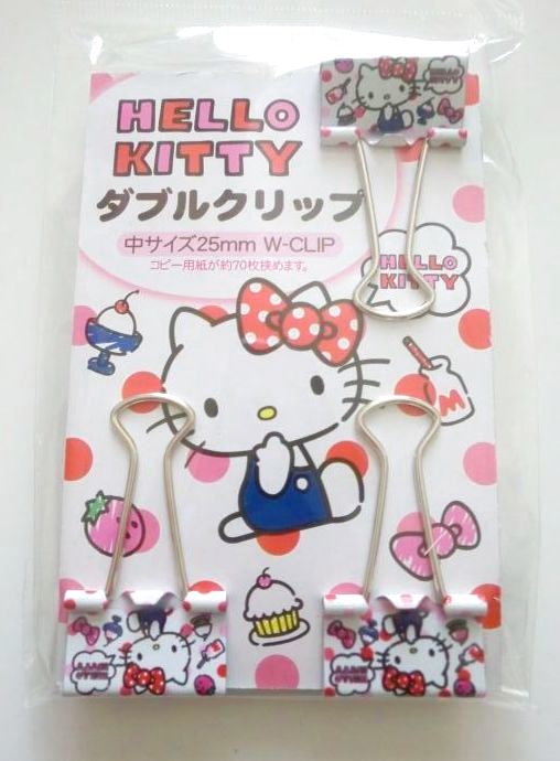 Photo1: Sanrio Hello Kitty W Clip Brand New (1)