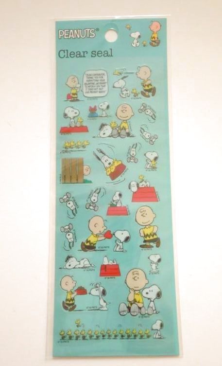 Photo1: Peanuts Snoopy Vinyl Stickers Charlie Brown Brand-New (1)