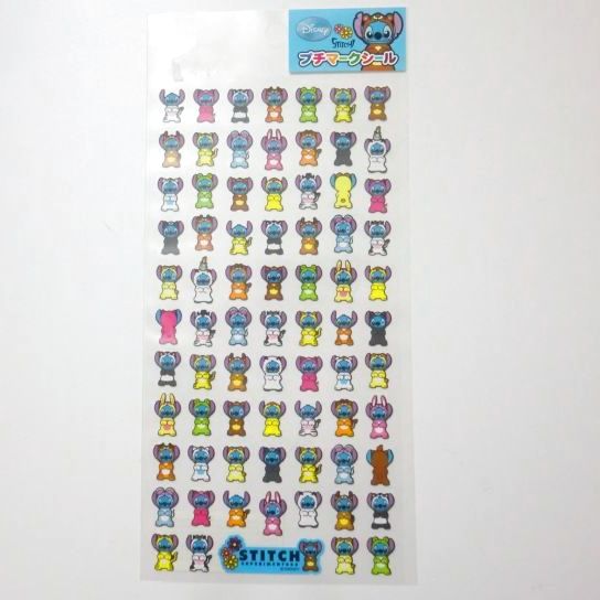 Photo1: Disney Stitch Vinyl Petit Mark Sticker Brand-New (1)