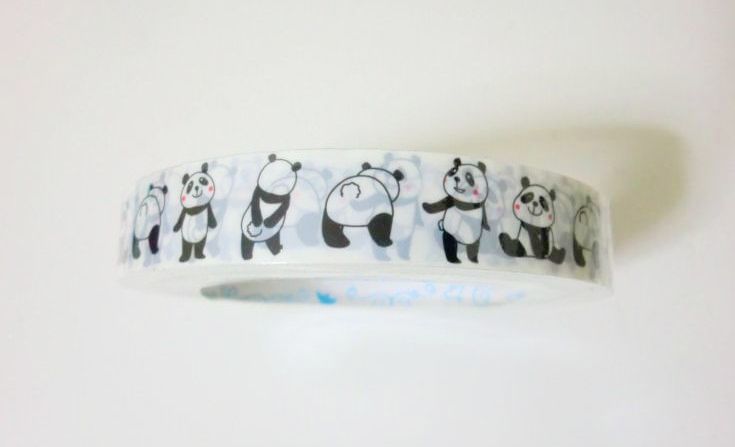 Photo1: Animal Panda Scotch Tape sellotape Brand New (1)