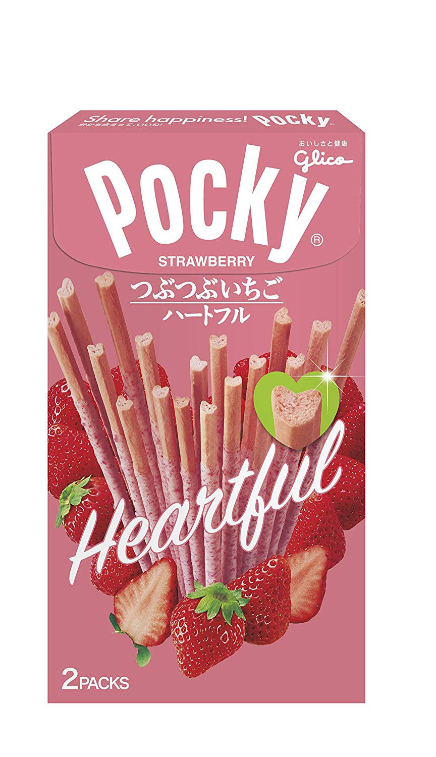 Photo1: Glico Pocky strawberry chocolate cookies stick Japanese Sweets Brand New (1)