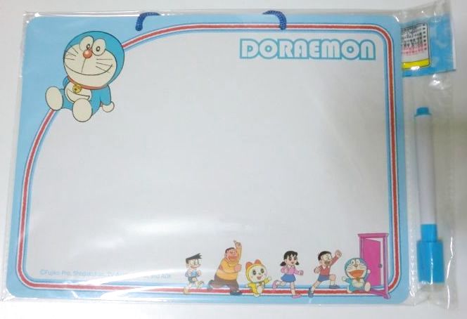 Photo1: Doraemon white message board wall memo Blue New (1)