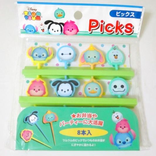 Photo1: Disney characters Tsum Tsum Mickey Mouse stitch etc Food Picks Lunch Party (1)