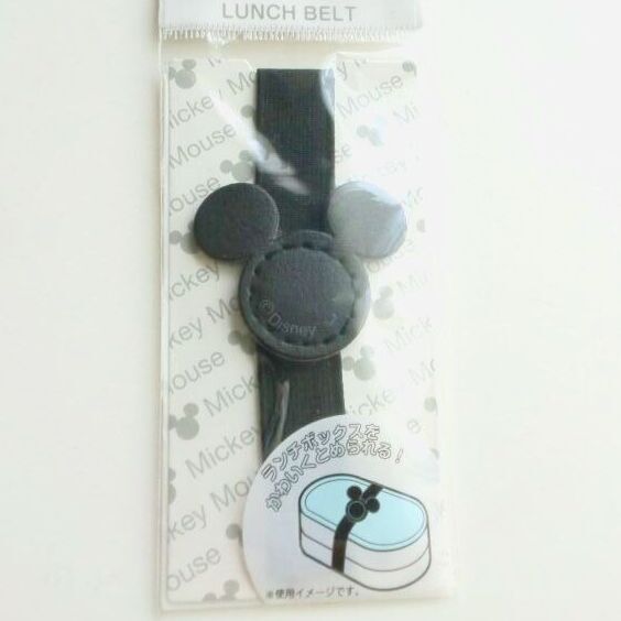 Photo1: Dinsey Mickey Mouse Bento Lunch Box Belt Black Brand New (1)