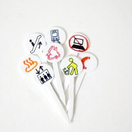 Photo1: Bento Lunch Box Accessory Food Picks pictopram  8 pcs party gift Brand-New (1)